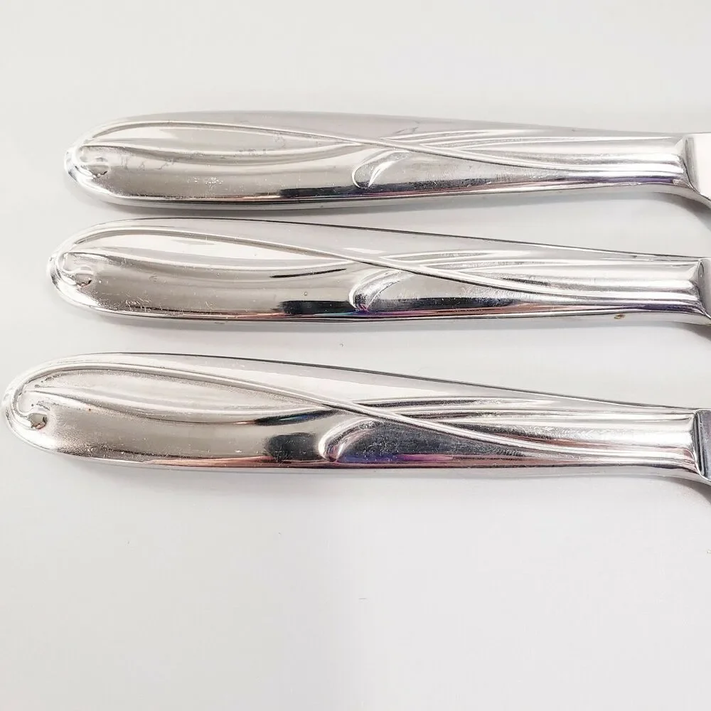 Mikasa Cocoa Blossom Pattern Serving Dinner Knives18/10 Stainless Steel Flatware